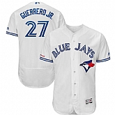 Blue Jays 27 Vladimir Guerrero Jr. White 150th Patch Flexbase Jersey,baseball caps,new era cap wholesale,wholesale hats
